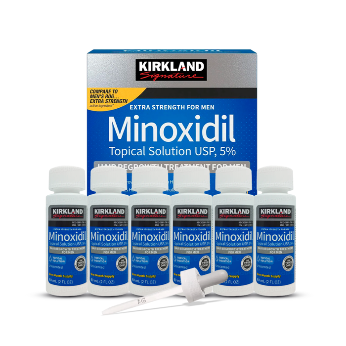 Caixa 6 Minoxidil Kirkland + Pipeta